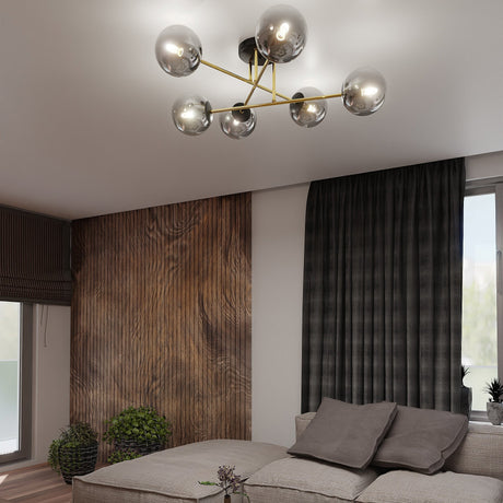 Magnum 6 BL Graphite metal ceiling lamp