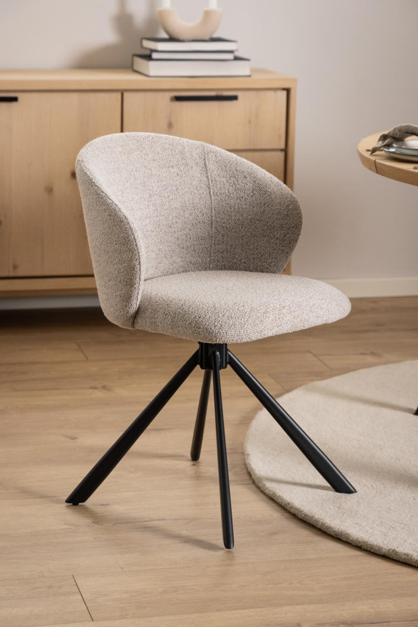 Pippa bouclé swivel chair