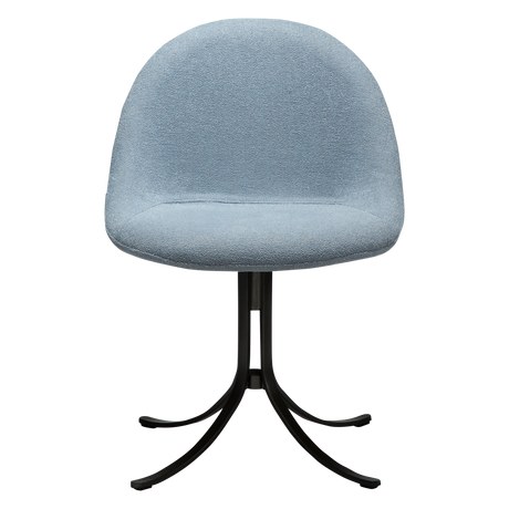 Dolo bouclé swivel chair with antique legs