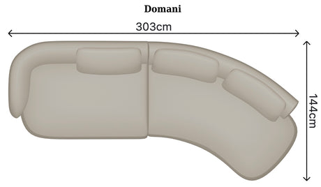 Domani nyitott végű moduláris kanapé