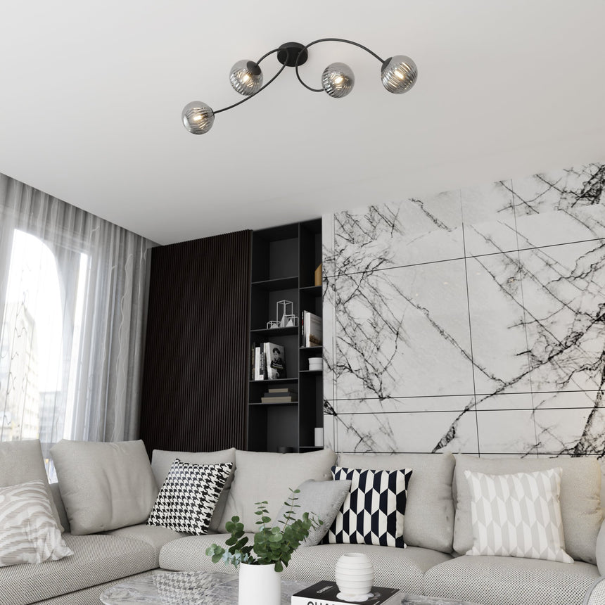 Vibra 4 BL metal ceiling lamp