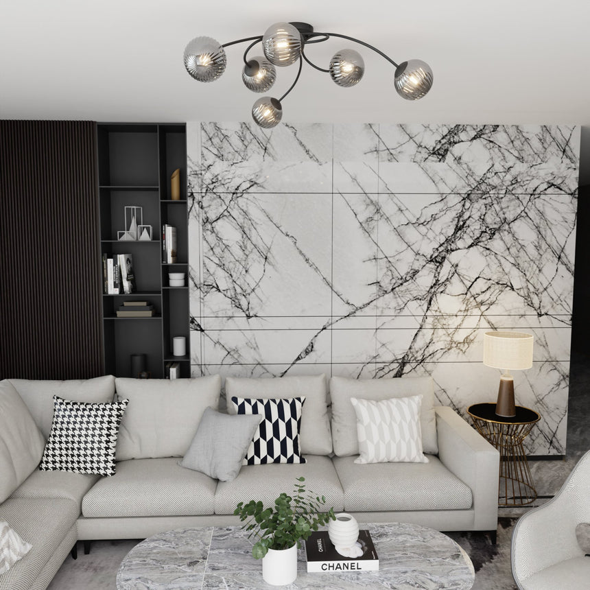 Vibra 6 BL metal ceiling lamp