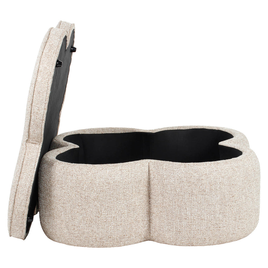 Corbeau nagy méretű puff és lábtartó – Tweed szövet, 92x92 cm