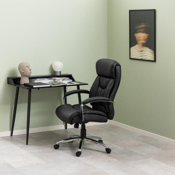 Benson textile leather rolling chair