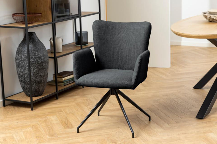Laura fabric swivel chair