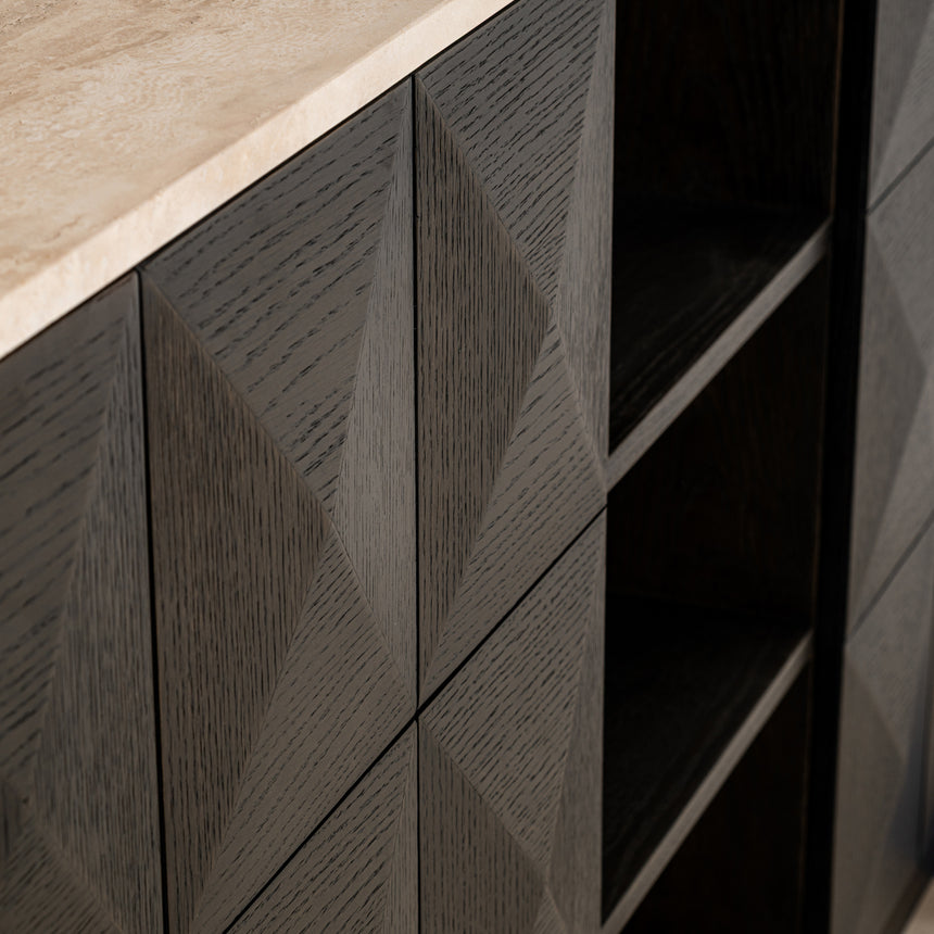 Claremont 4-door wooden cabinet
