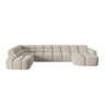 Lisa U alakú szövet kanapé bal sarokelemmel