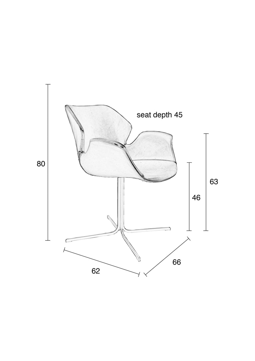 Nikki textilbőr karfás szék