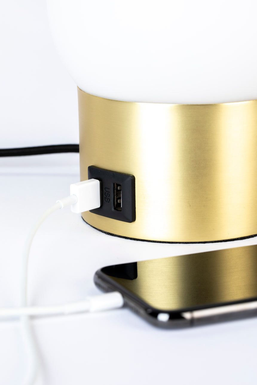 Urban charger üveg asztali lámpa