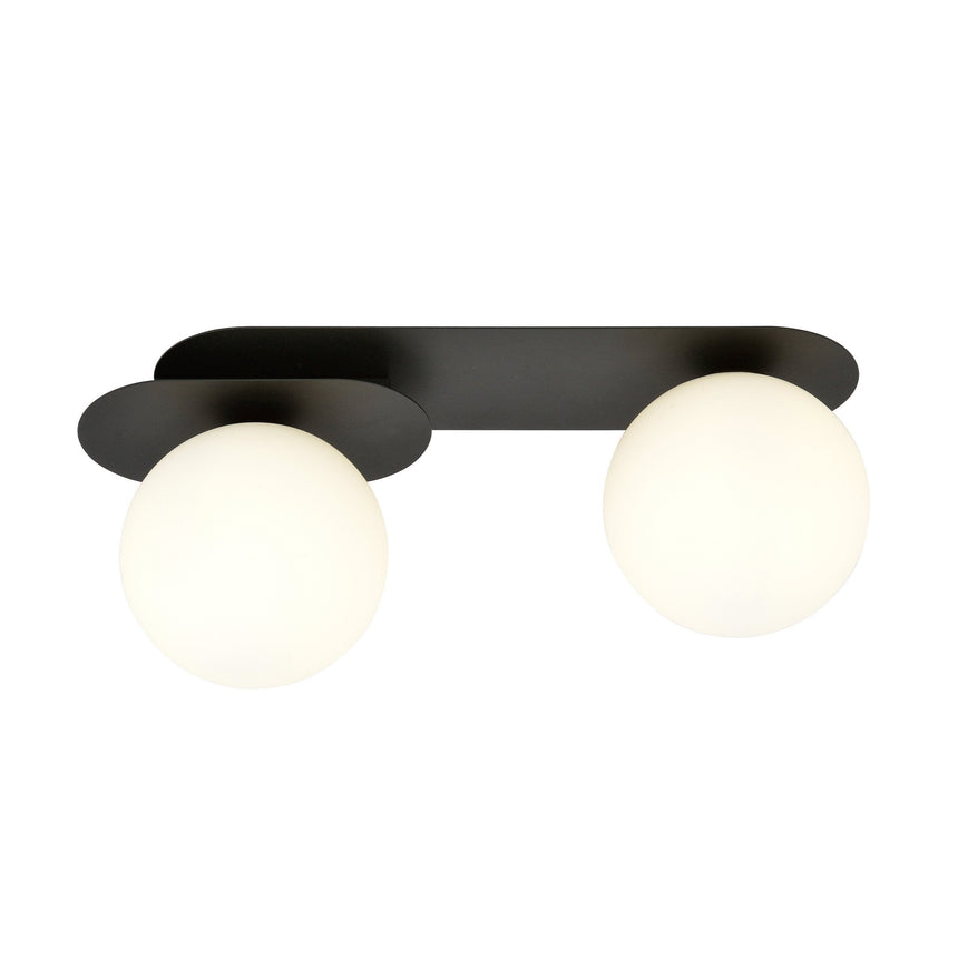 Plaza 2 BL Opal glass ceiling lamp