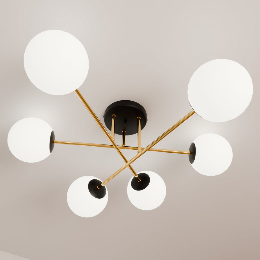 Magnum 6 BL Opal metal ceiling lamp