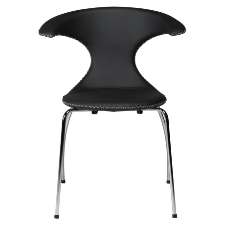 Flair bőr szék króm lábbal