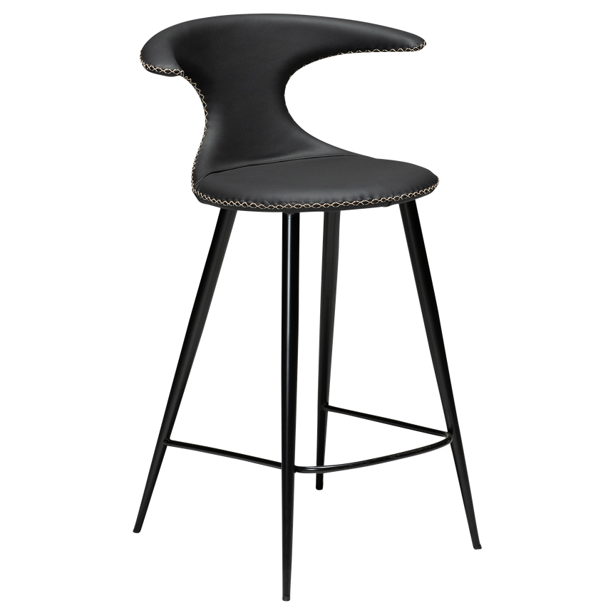 Flair leather low bar stool