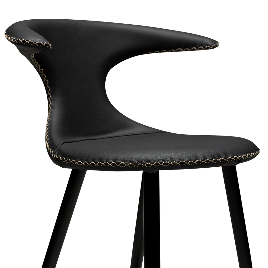 Flair leather low bar stool