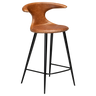 Flair leather low bar stool