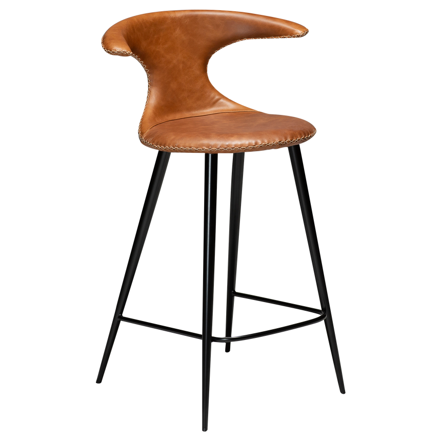 Flair leather low bar stool