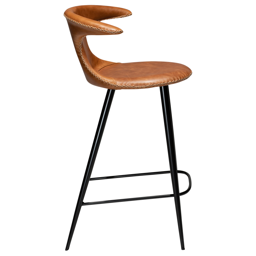 Flair leather low bar stool