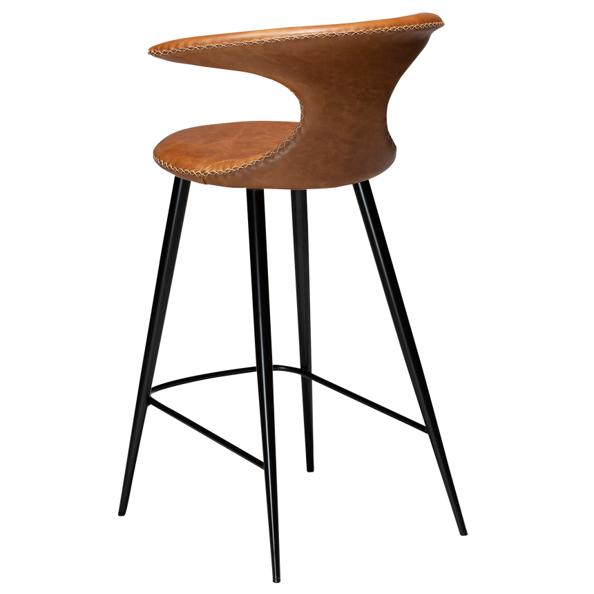 Flair leather low bar stool