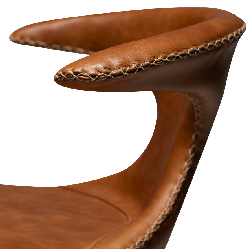 Flair leather low bar stool