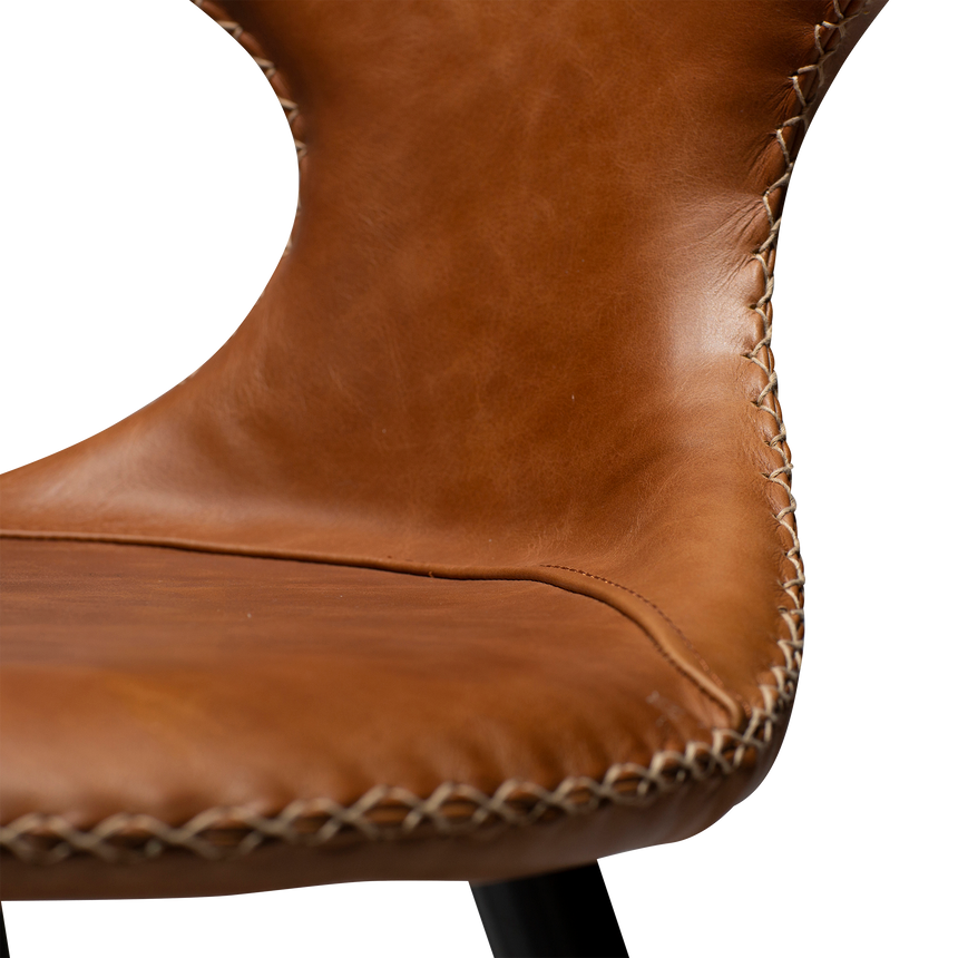 Flair leather low bar stool