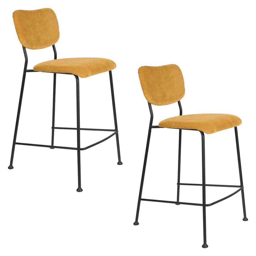 Benson corduroy low bar stool