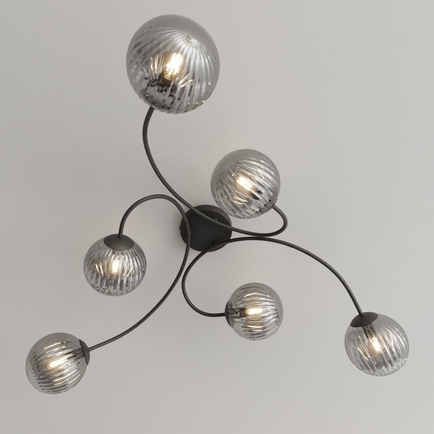 Vibra 6 BL metal ceiling lamp