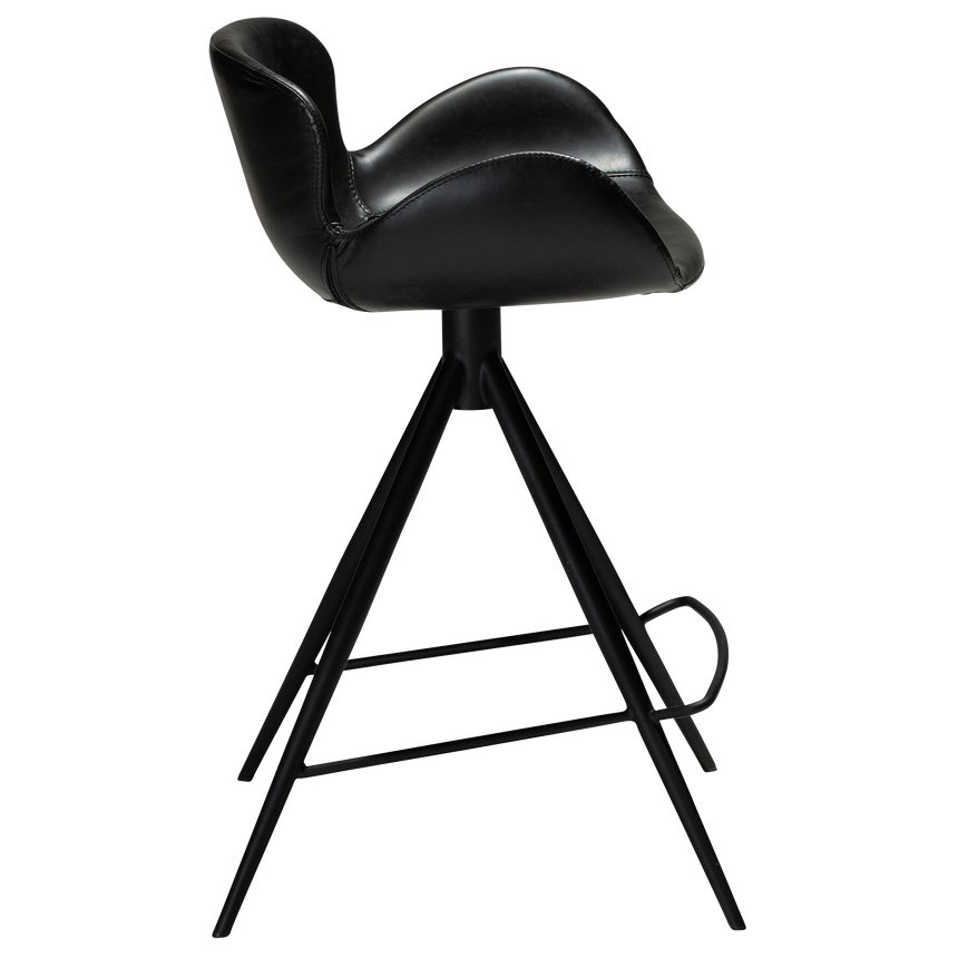 Gaia textile leather low bar stool