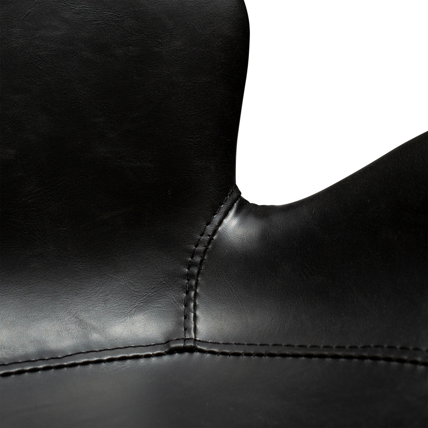 Gaia textile leather low bar stool