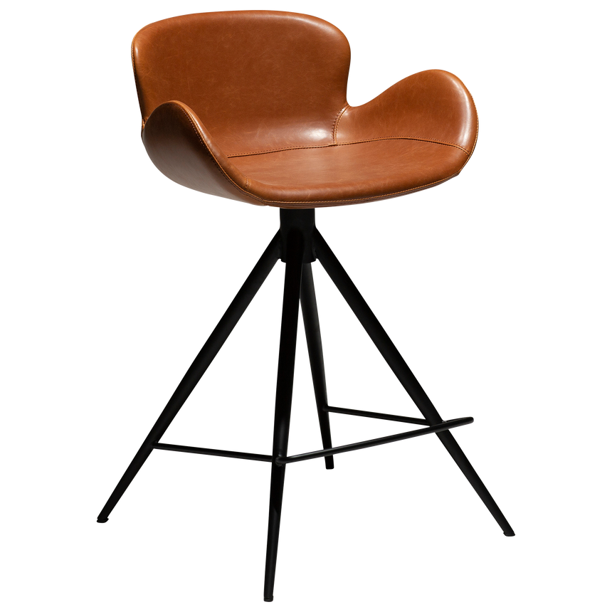 Gaia textile leather low bar stool