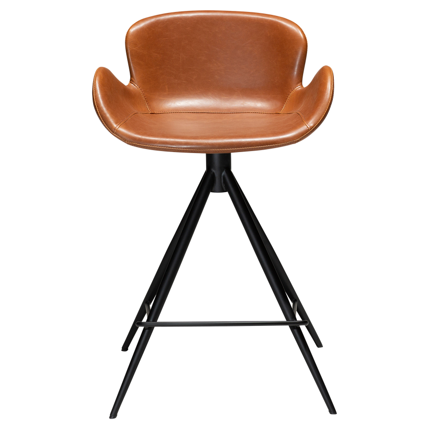 Gaia textile leather low bar stool