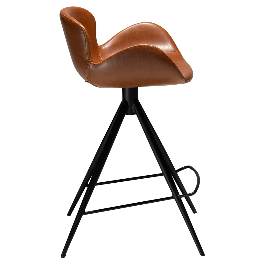 Gaia textile leather low bar stool