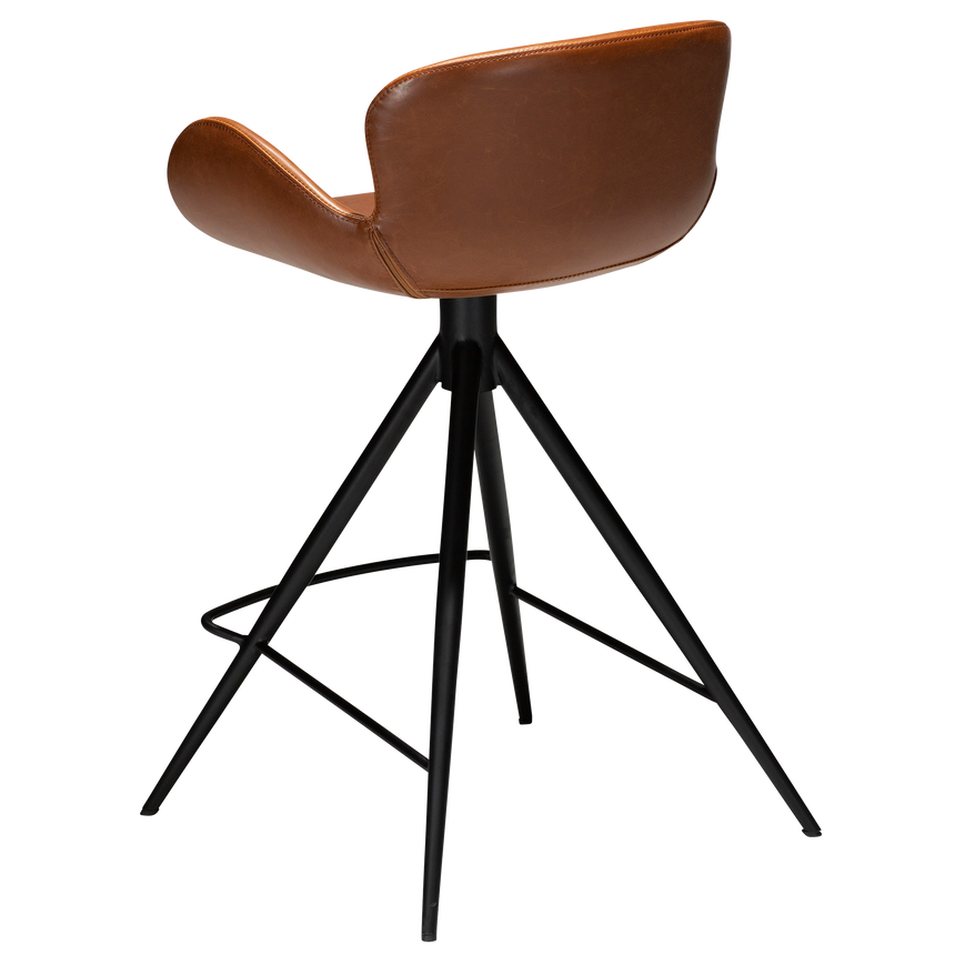 Gaia textile leather low bar stool