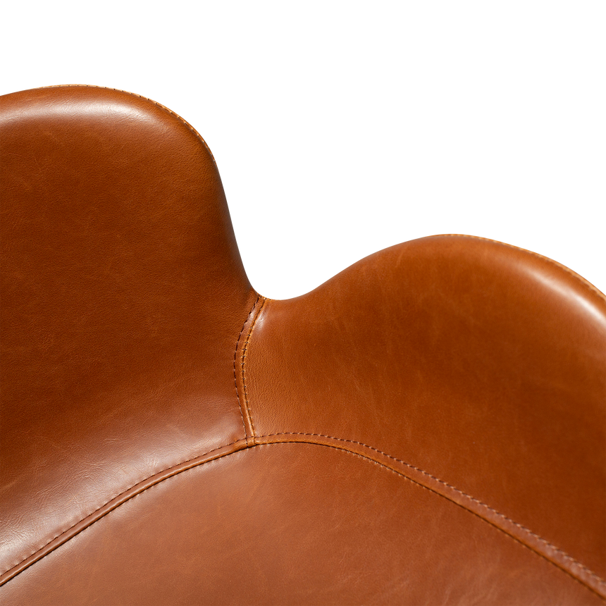 Gaia textile leather low bar stool