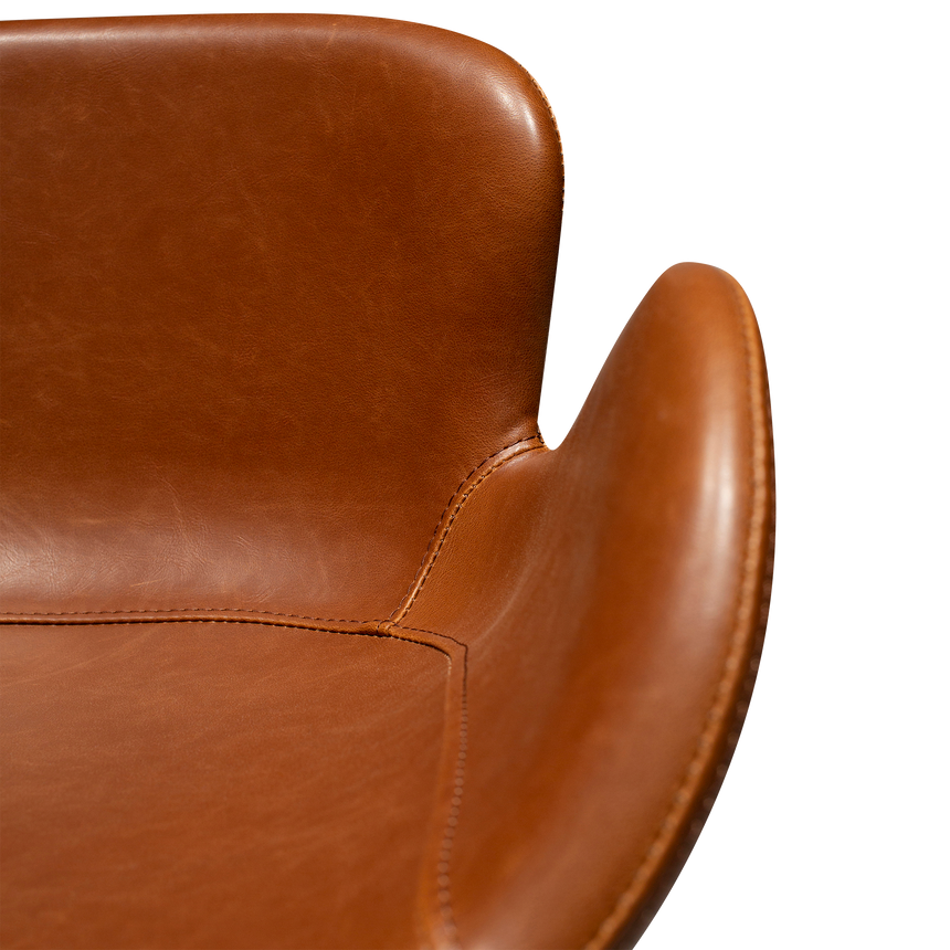 Gaia textile leather low bar stool