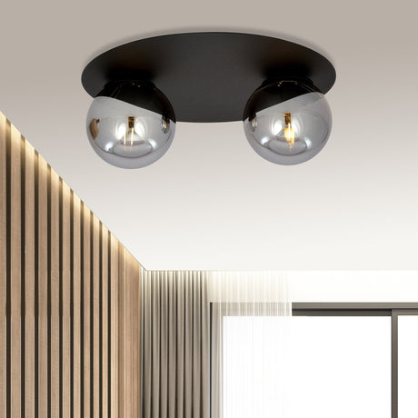 Solar 2 Graphite metal ceiling lamp
