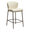 Glam bouclé low bar stool