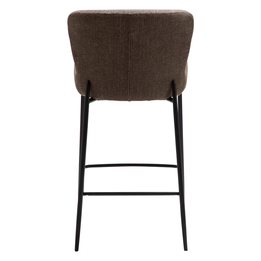 Glam bouclé low bar stool