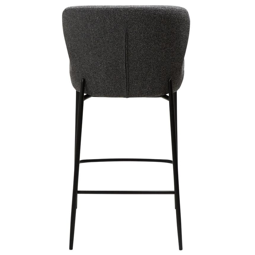 Glam bouclé low bar stool