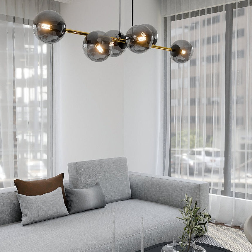Gravity 6 BL metal pendant lamp