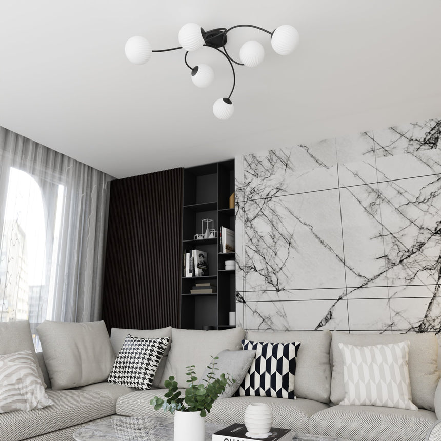Vibra 6 BL metal ceiling lamp