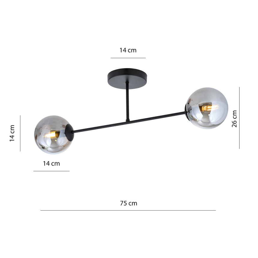 Roma 2 BL metal ceiling lamp