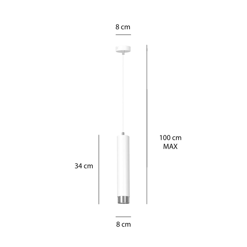 Kibo 1 WH metal pendant lamp