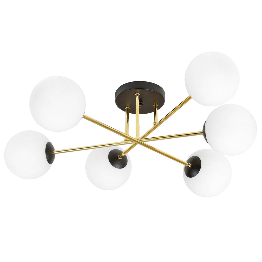 Magnum 6 BL Opal metal ceiling lamp