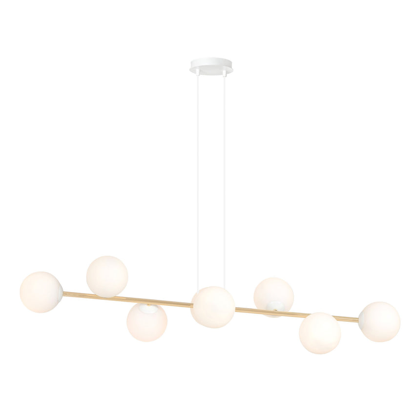 Gravity 8 WH Gold metal pendant lamp