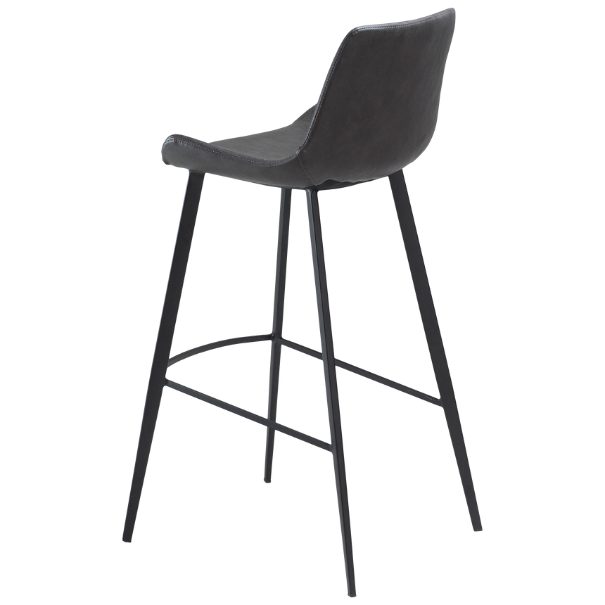 Hype textile leather bar stool