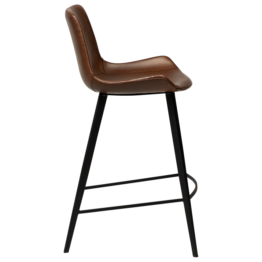 Hype textile leather low bar stool