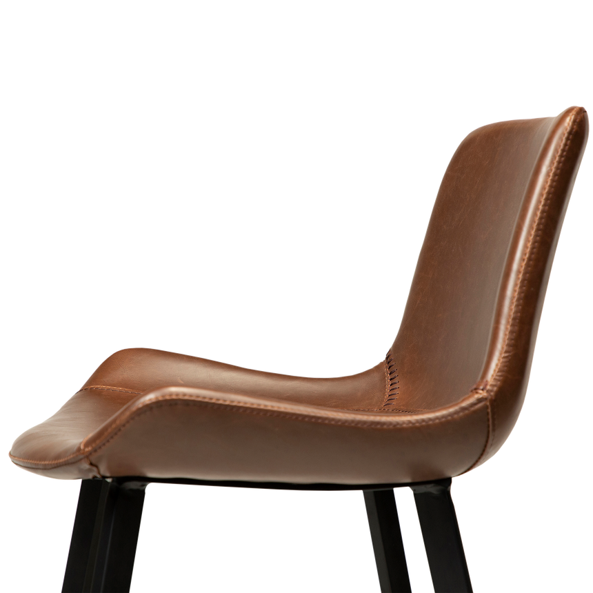 Hype textile leather low bar stool