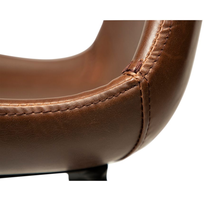 Hype textile leather low bar stool