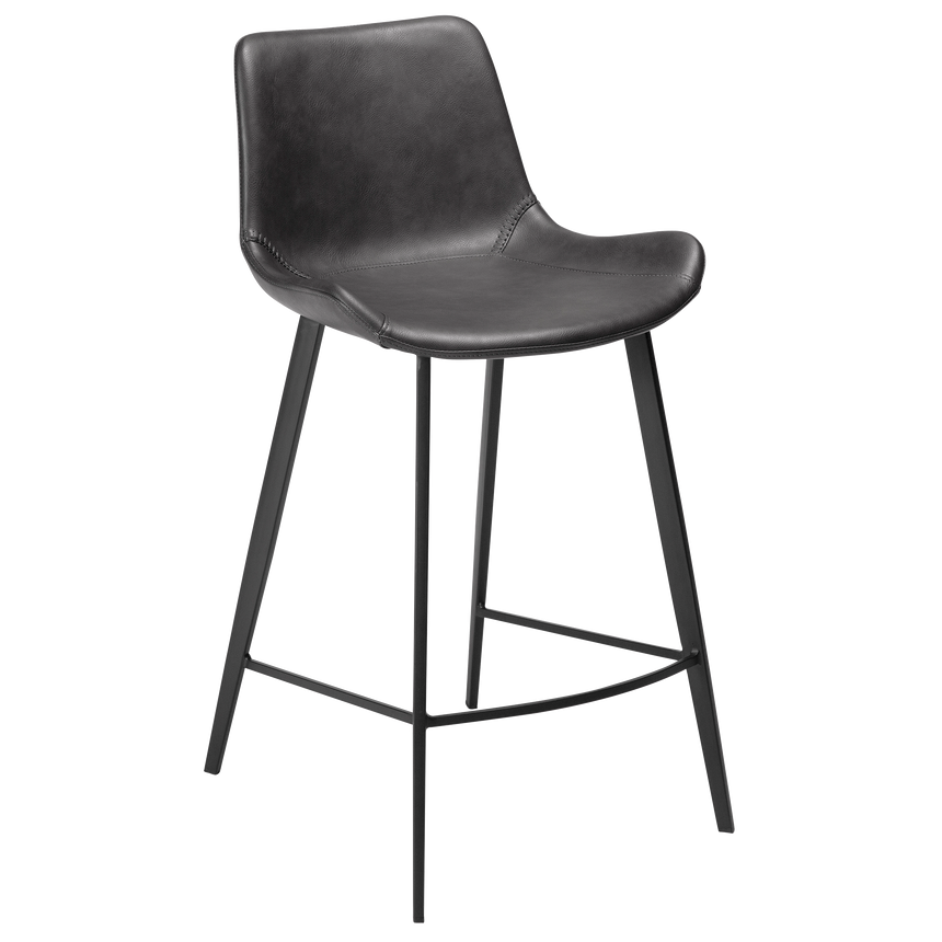 Hype textile leather low bar stool