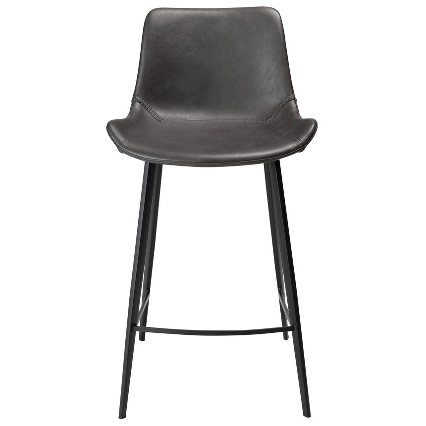 Hype textile leather low bar stool